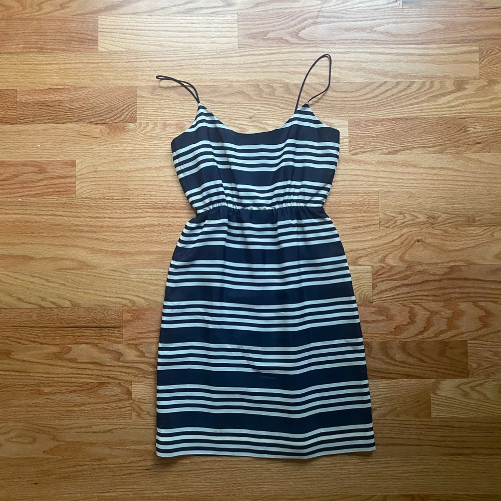 J Crew Factory Sleeveless Striped Dress, 0, NWOT
